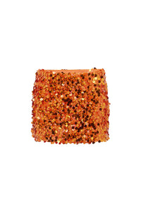Idalia Sequin Mini Skirt - Orange