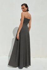 Load image into Gallery viewer, Aurea Maxi Dress - Black Pinstripe
