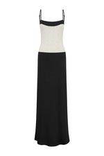 Load image into Gallery viewer, Edwina Lace Bodice Maxi Dress - Black Cream
