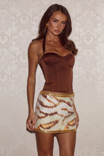 Load image into Gallery viewer, Tegan Low Rise Mini Skirt - Camellia Beige
