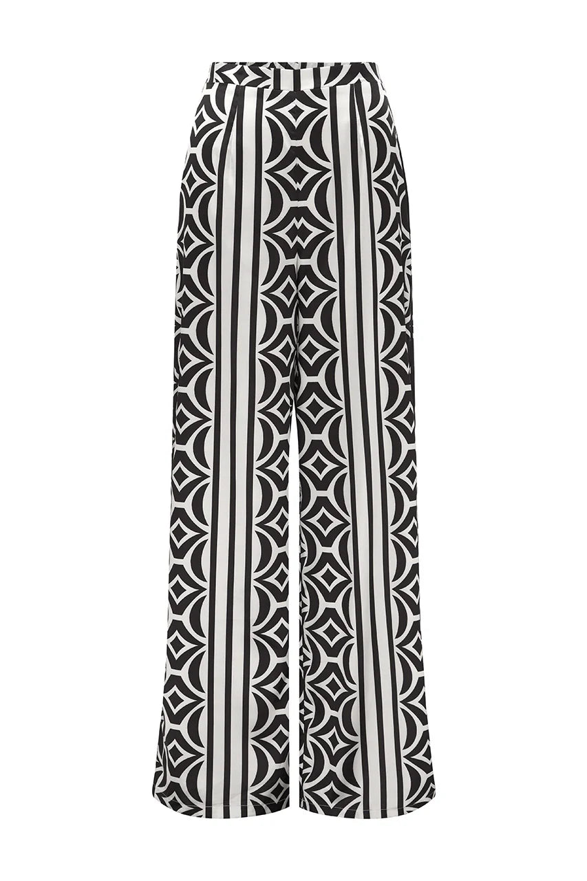 Milani Relaxed Satin Pant - Alara Black
