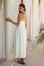 Load image into Gallery viewer, Astrid Halter Midi Dress - White
