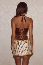 Load image into Gallery viewer, Tegan Halter Bustier - Chocolate
