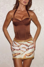 Load image into Gallery viewer, Tegan Halter Bustier - Chocolate
