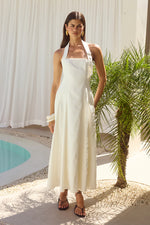 Load image into Gallery viewer, Astrid Halter Midi Dress - White
