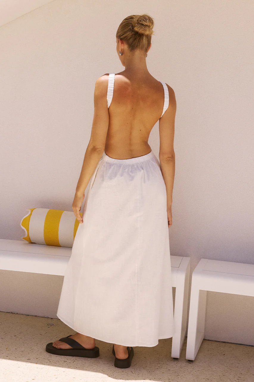 Bela Midi Dress - White