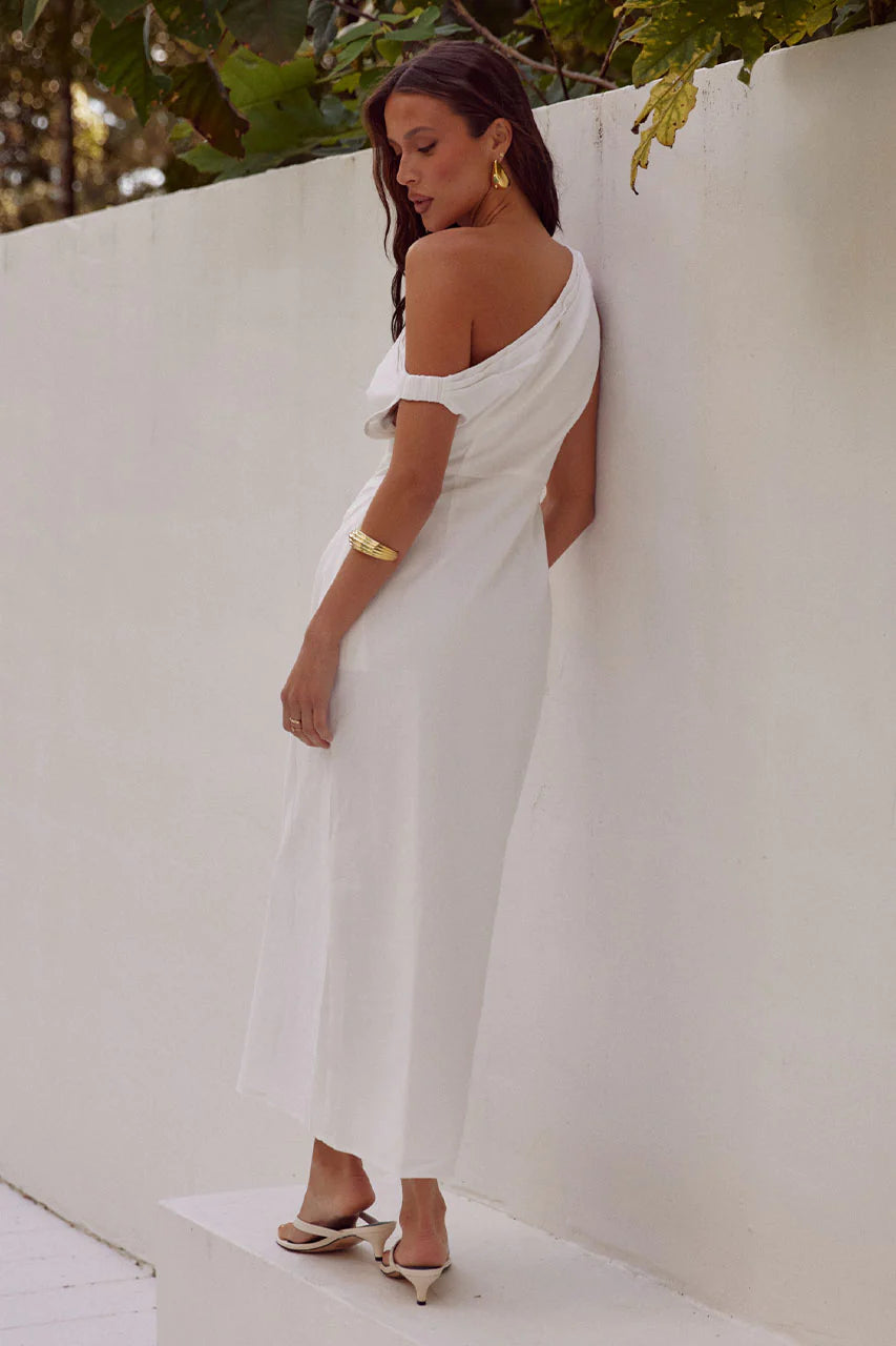 Jaspin Midi Dress - White