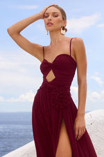 Load image into Gallery viewer, Danika Side Slit Maxi Dress - Berry
