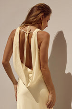 Load image into Gallery viewer, Gabriella Cowl Maxi Dress - Lemon
