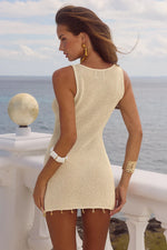 Load image into Gallery viewer, Ariya Mini Dress - Cream Metallic
