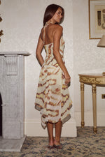 Load image into Gallery viewer, Angeline Handkerchief Mini Dress - Camellia Beige
