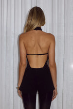 Load image into Gallery viewer, Dune Structured High Neck Playsuit - Black
