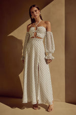 Load image into Gallery viewer, Karma Maxi Dress - White Polka
