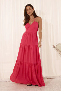 Chiara Maxi Dress - Hot Pink