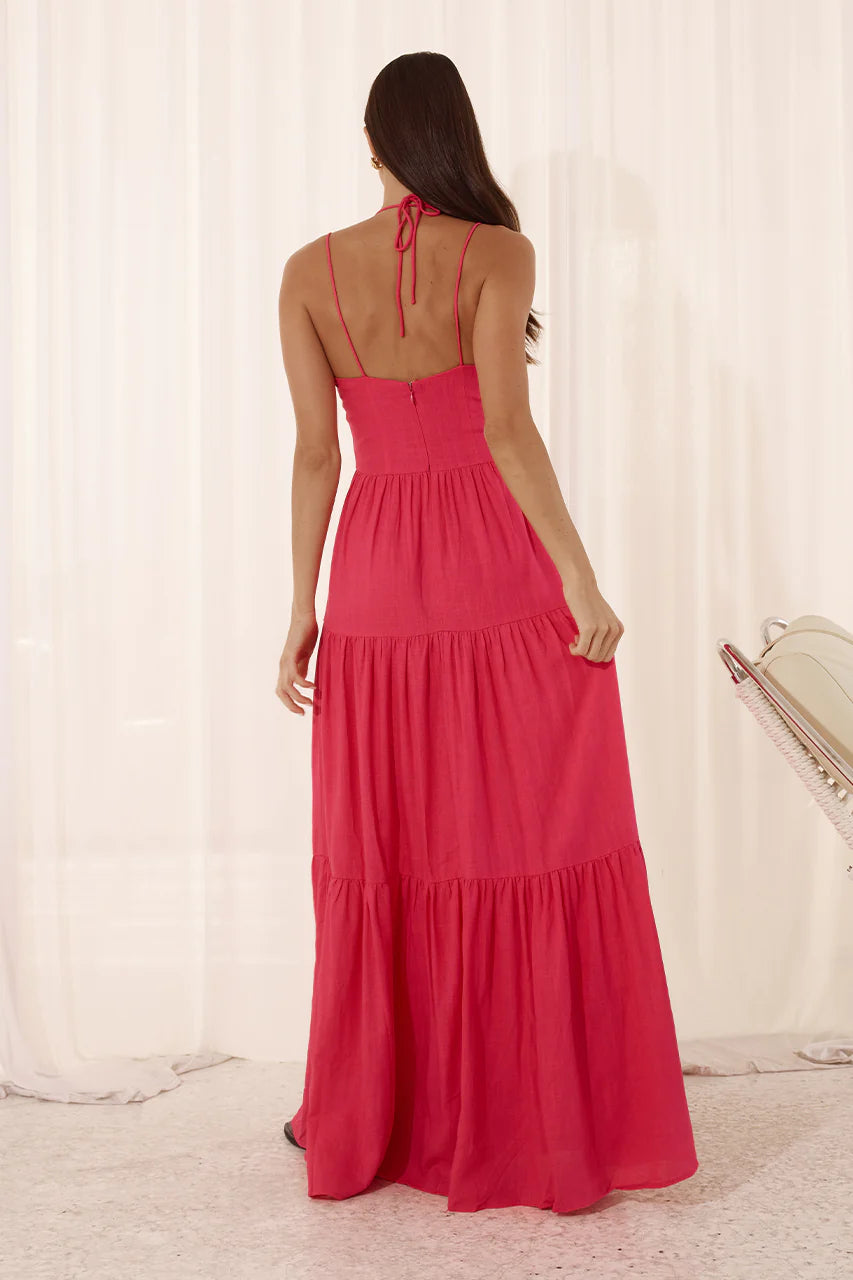 Chiara Maxi Dress - Hot Pink