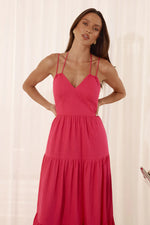 Load image into Gallery viewer, Chiara Maxi Dress - Hot Pink
