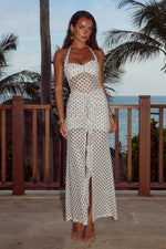 Load image into Gallery viewer, Tallula Maxi Dress - White Polka
