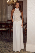 Load image into Gallery viewer, Judith Halter Low Back Maxi Dress - Cream
