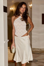 Load image into Gallery viewer, Indi Low Waist Mini Skirt - Ivory
