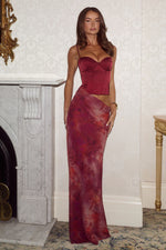 Load image into Gallery viewer, Jacinta Bustier Cut Out Maxi Dress - Quinn Cherry
