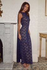 Load image into Gallery viewer, Janie Boat Neck Maxi Dress - Navy
