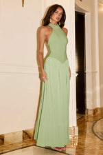 Load image into Gallery viewer, Caliana High Neck Maxi Dress - Fern
