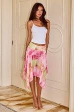 Load image into Gallery viewer, Asha Handkerchief Midi Skirt - Sorella Pink
