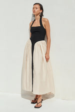 Load image into Gallery viewer, Sammi Midi Dress - Black/Cream
