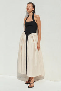 Sammi Midi Dress - Black/Cream