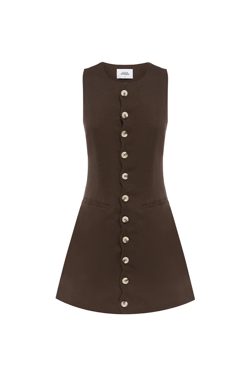 Stella Mini Dress - Chocolate