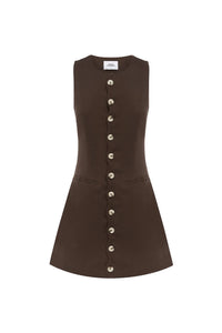 Stella Mini Dress - Chocolate