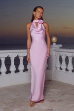 Load image into Gallery viewer, Estelle Cowl Halter Maxi Dress - Petal
