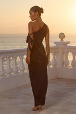 Load image into Gallery viewer, Viola One Shoulder Maxi Dress - Noir
