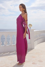 Load image into Gallery viewer, Viola One Shoulder Maxi Dress - Plum

