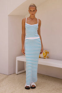 Mariana Maxi Skirt - Blue/Sand