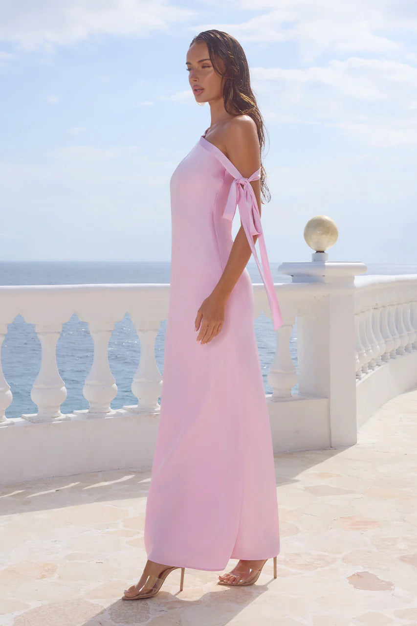 Viola One Shoulder Maxi Dress - Petal