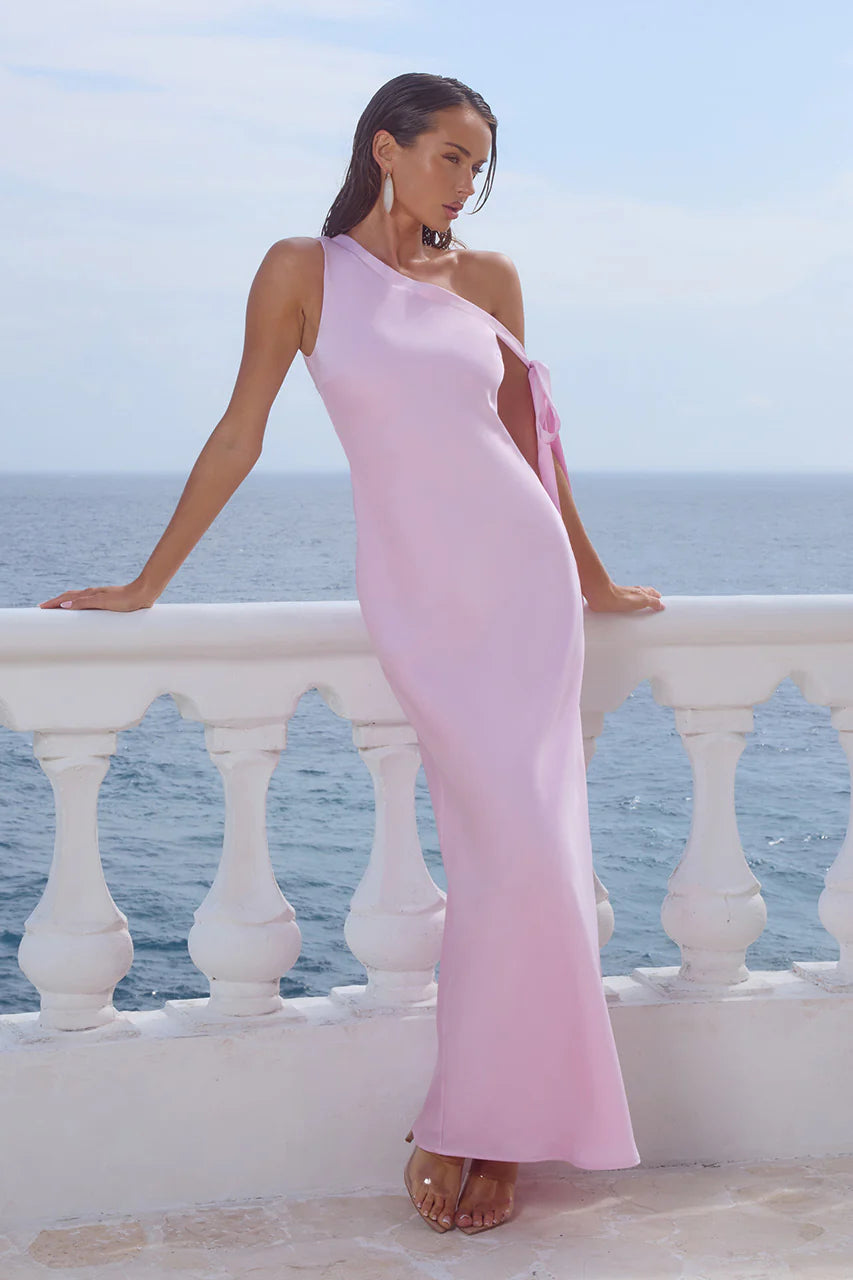 Viola One Shoulder Maxi Dress - Petal