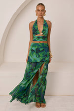 Load image into Gallery viewer, Valletta Handkerchief Maxi Skirt - Calista Green
