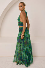 Load image into Gallery viewer, Valletta Handkerchief Maxi Skirt - Calista Green
