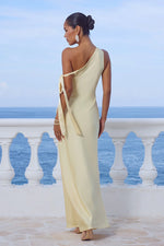 Load image into Gallery viewer, Viola One Shoulder Maxi Dress - Buttermilk
