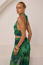 Load image into Gallery viewer, Valletta Deep-V Halter Top - Calista Green
