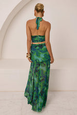 Load image into Gallery viewer, Valletta Deep-V Halter Top - Calista Green
