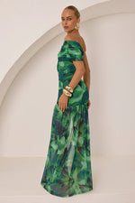 Load image into Gallery viewer, Misaki One Shoulder Maxi Dress - Calista Green
