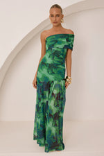Load image into Gallery viewer, Misaki One Shoulder Maxi Dress - Calista Green
