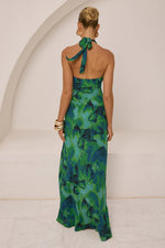 Load image into Gallery viewer, Mabella Halter Maxi Dress - Calista Green
