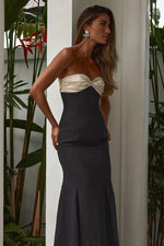 Load image into Gallery viewer, Cecilia Strapless Maxi Dress - Black
