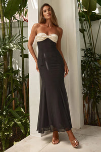 Cecilia Strapless Maxi Dress - Black