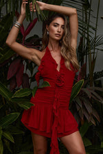 Load image into Gallery viewer, Zelie Mini Dress - Scarlet
