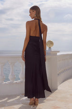 Load image into Gallery viewer, Sylvie Plunge V-Neck Maxi Dress - Noir
