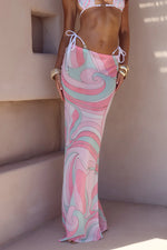 Load image into Gallery viewer, Cyrus Low Waist Sheer Maxi Skirt - Camino Pink
